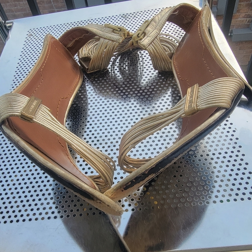 Givency gold women sandals size 38.5 - Picture 7 of 16